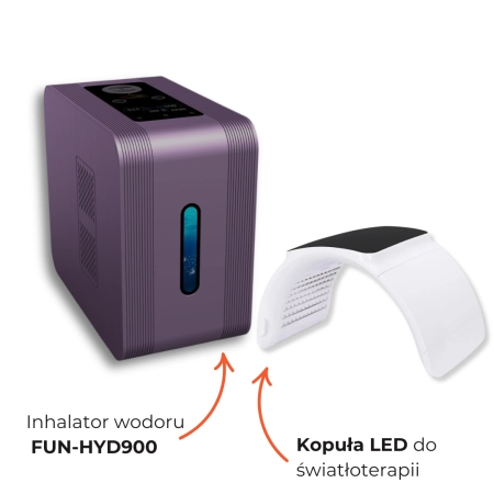 Zestaw Kopuła LED i inhalator wodoru FUN-HYD900